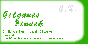 gilgames mindek business card